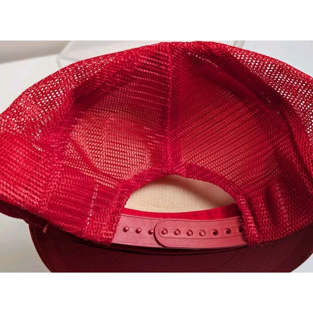 Vintage Red Trucker Mesh First Security Bank Hat